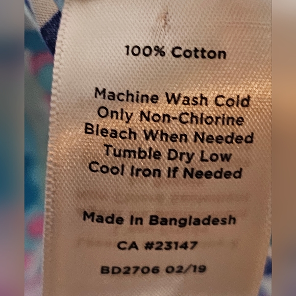 Talbots Lilly Pulitzer Style Long Sleeve Button Up Shirt 1X Lightweight cotton. - Picture 12 of 13